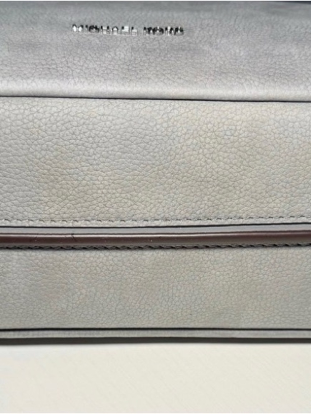 Michael Kors Gray Nolita Shoulder Bag with MK Charm - Picture 8 of 12